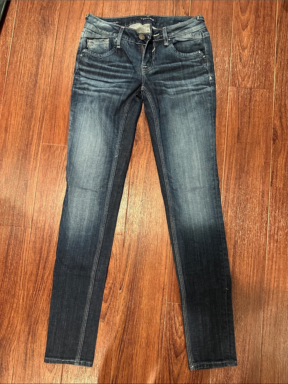 Vigoss Dark Blue Faded Skinny Jeans
